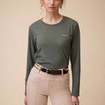 VALA Mesh Long Sleeve Tee in Olive 