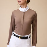 Mesh Show Shirt L/S in Mocha - Front
