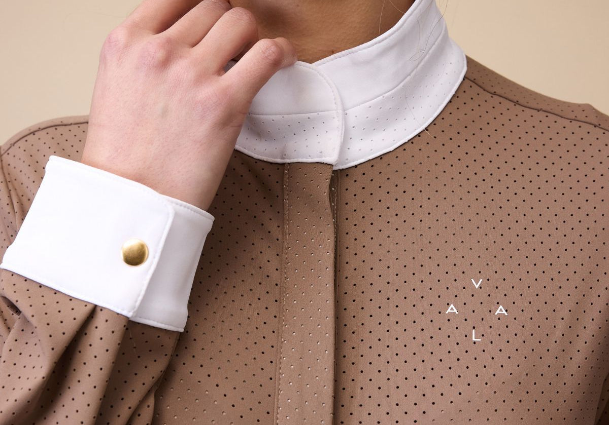 Mesh Show Shirt L/S in Mocha - Details