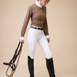Mesh Show Shirt L/S in Mocha - Side
