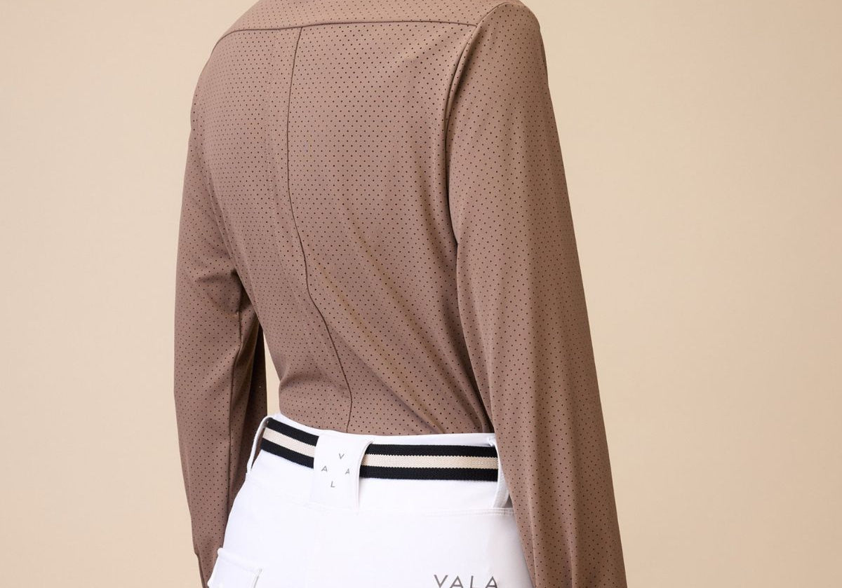 Mesh Show Shirt L/S in Mocha - Back