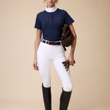 Mesh Show Shirt S/S in Navy - Front