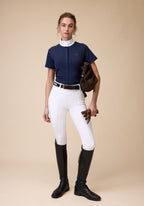 Mesh Show Shirt S/S in Navy - Front