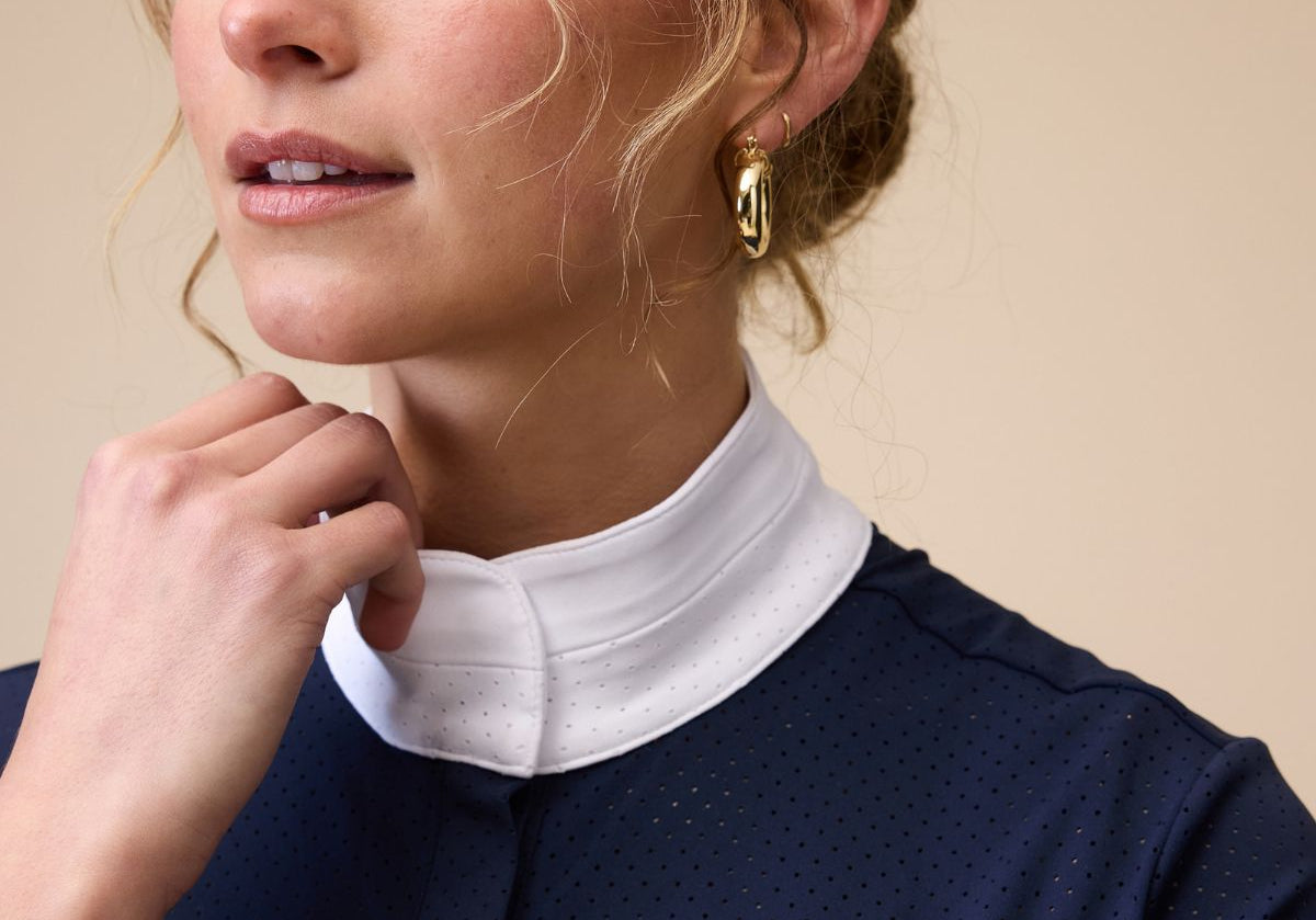 Mesh Show Shirt S/S in Navy - Details