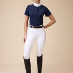 Mesh Show Shirt S/S in Navy - Front Details