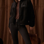 Black Milla Sherpa Quilted Jacket 