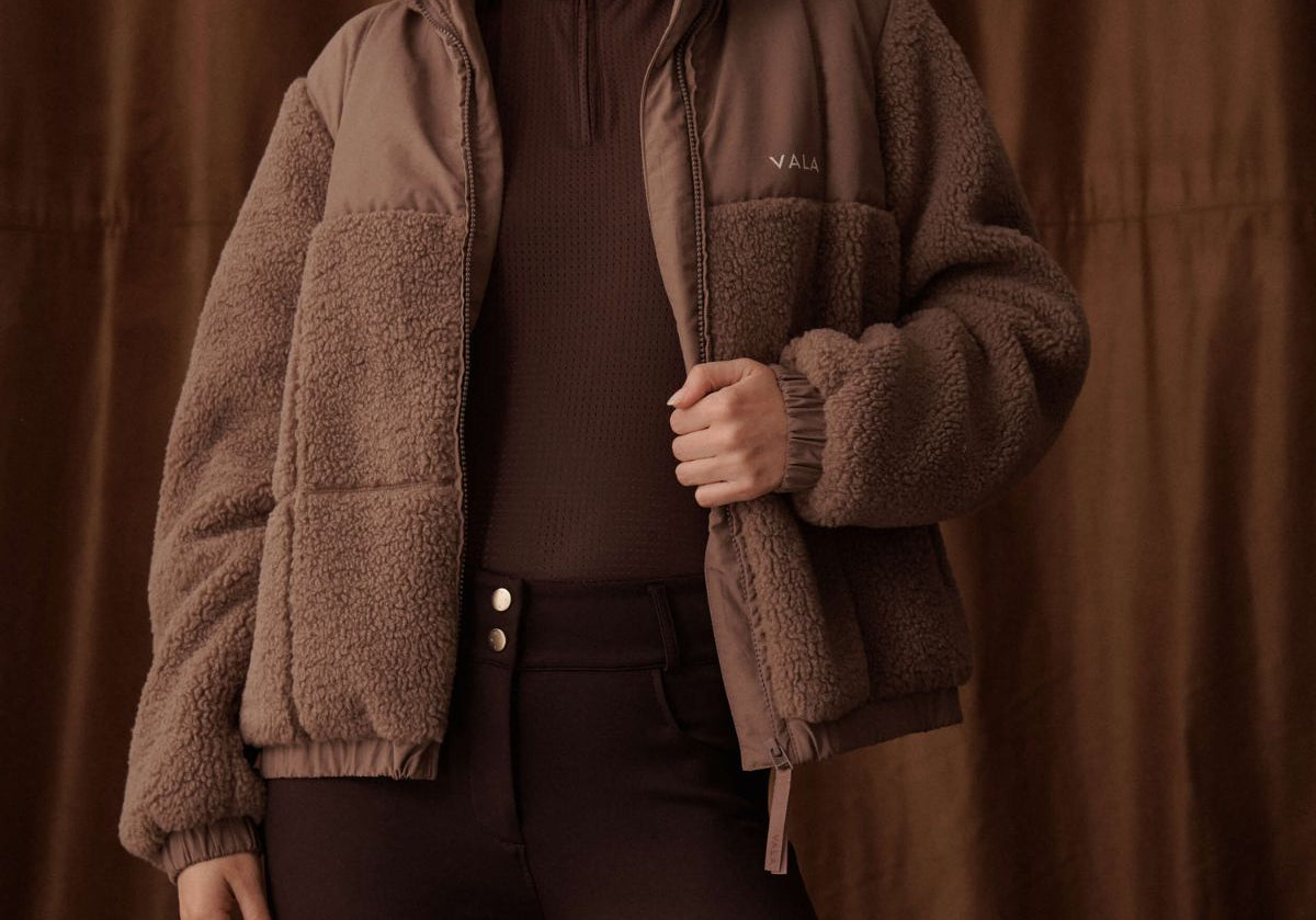 Milla Sherpa Quilted Jacket - Taupe