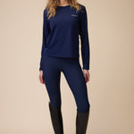 Navy Active Riding Leggings - Front