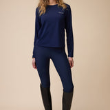 Navy Active Riding Leggings - Front