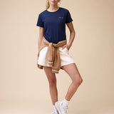 Navy Mesh Tee -  Front