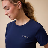 Navy Mesh Tee -  Front Details