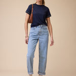 VALA Training Tee in Navy - Front