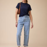 VALA Training Tee in Navy - Front