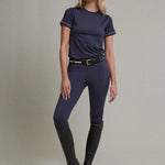 VALA Training Tee in Navy - Front Details