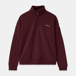 Olsen Zip Fleece in Deep Cherry – Front View