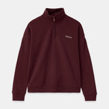 Olsen Zip Fleece in Deep Cherry – Front View