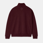 Olsen Zip Fleece in Deep Cherry – Back View