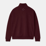 Olsen Zip Fleece in Deep Cherry – Back View
