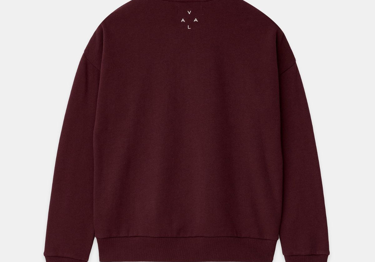 Olsen Zip Fleece in Deep Cherry – Back View