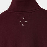 Olsen Zip Fleece in Deep Cherry  – Back Logo
