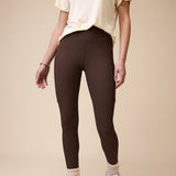 VALA Riding Leggings Cocoa Front Details