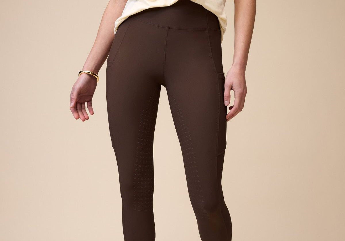 VALA Riding Leggings Cocoa Front Details