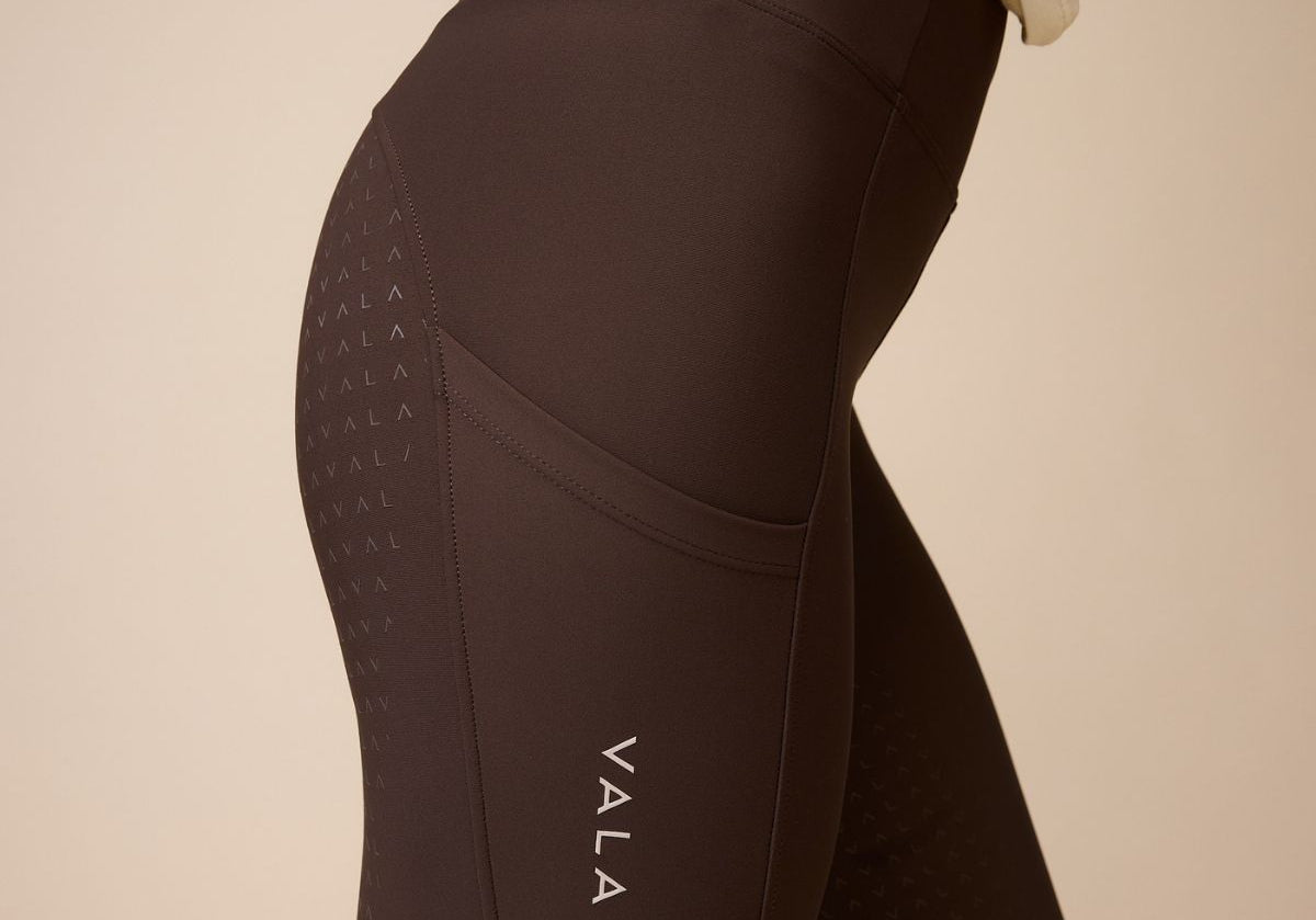 VALA Riding Leggings Cocoa Side Details