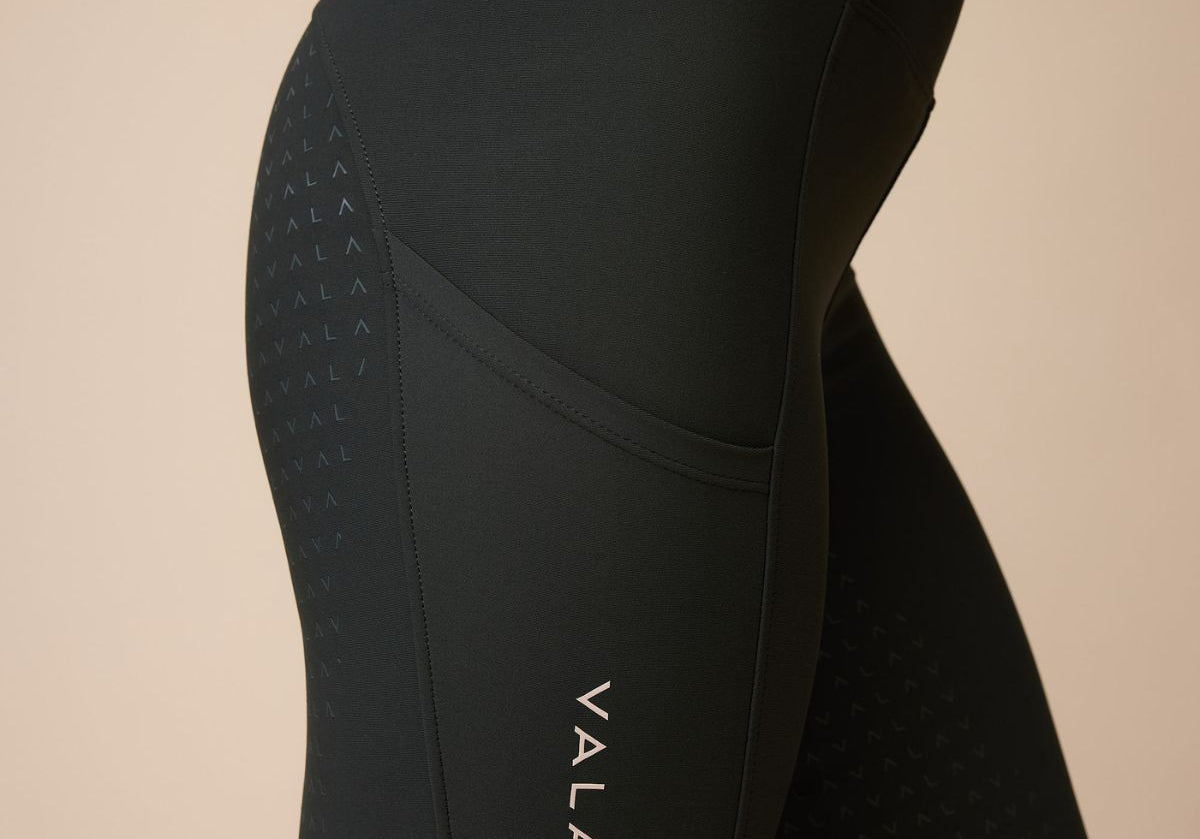 Active Everyday Riding Leggings in Olive  - Side