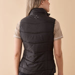 Slimline Puffer Vest in Black - Back