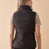 Slimline Puffer Vest in Black - Back