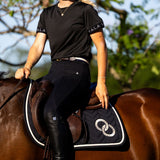Super Luxe Jump Saddle Pad in Black for riding competitions
