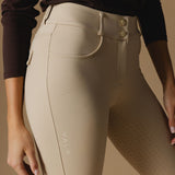 Beige Ultimate Button Up Breeches -Side