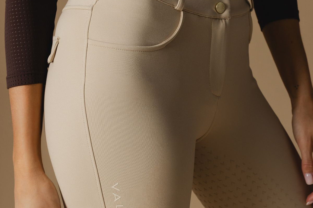 Beige Ultimate Button Up Breeches -Side