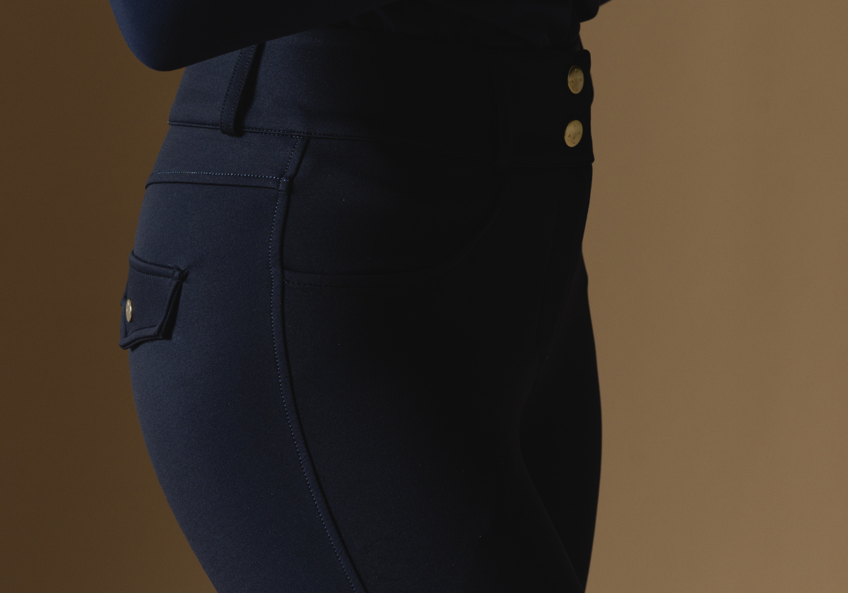 Navy Ultimate Button Up Breeches Side