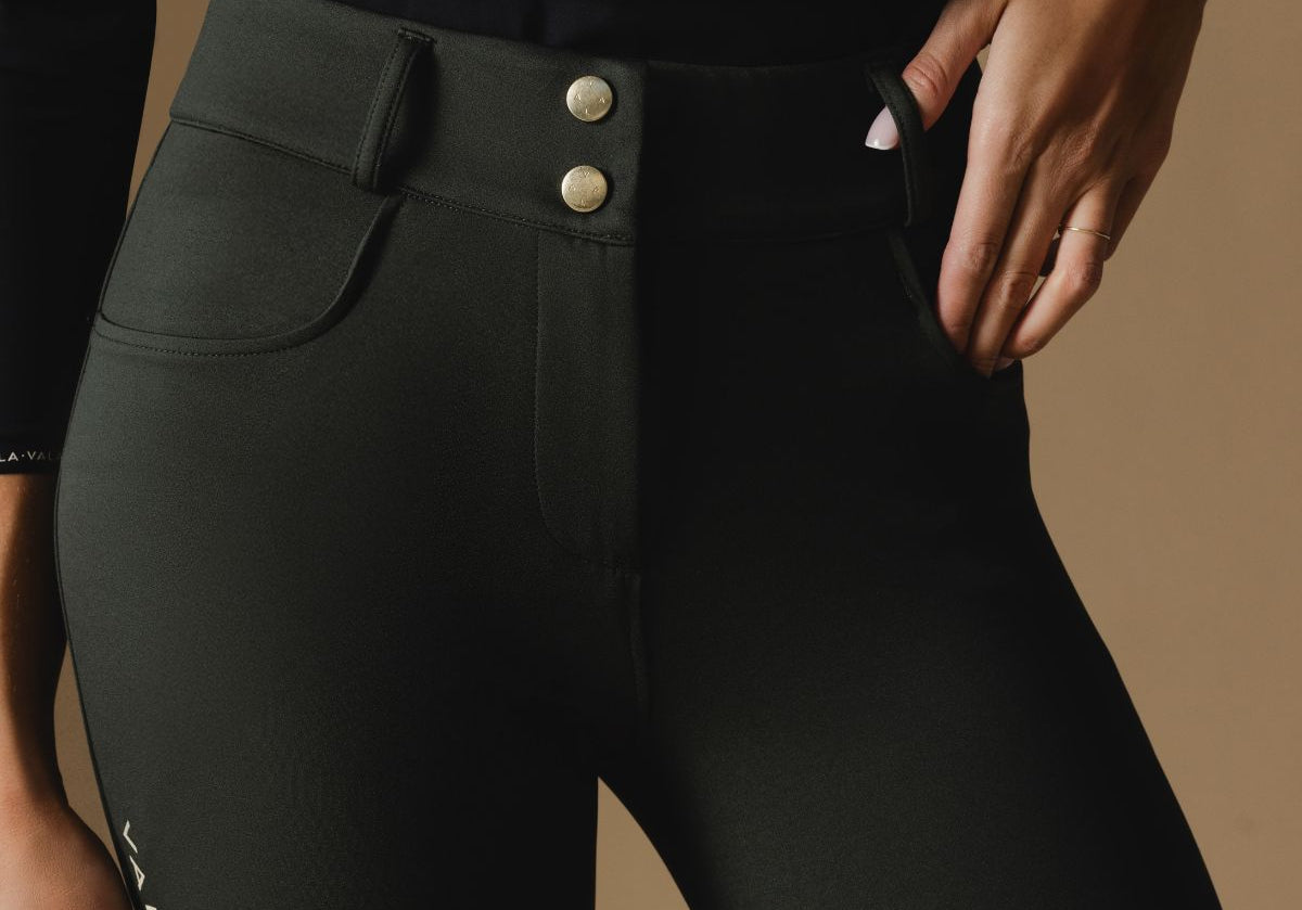 Olive Ultimate Button Up Breeches - Front