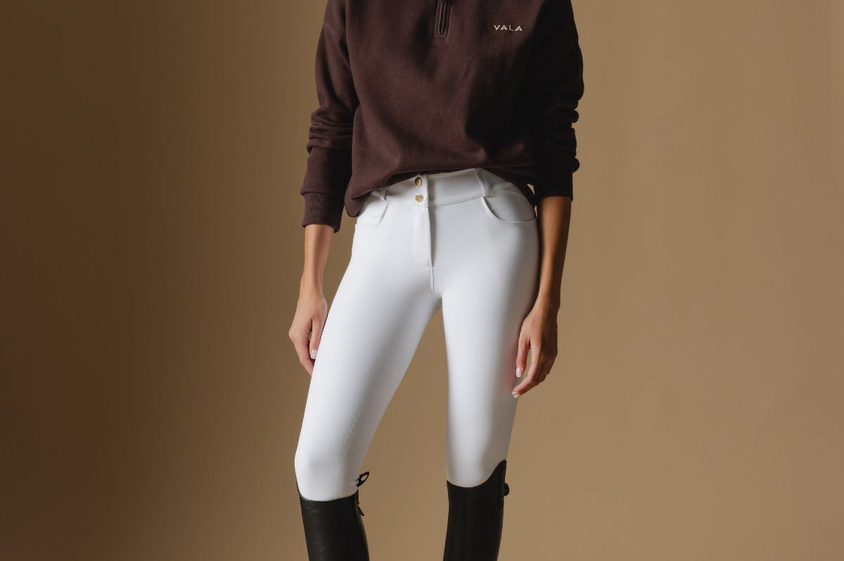 Ultimate Button Up Breeches in white - Front