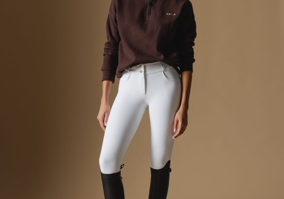 Ultimate Button Up Breeches in white - Front