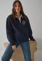 VALA Ascott Rugby Navy Front Closeup