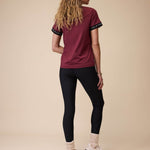 VALA Equestrian Training T Shirt in Deep Cherry - Back