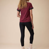 VALA Equestrian Training T Shirt in Deep Cherry - Back