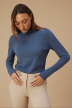 Celine Airlite Mesh Long Sleeve - Slate Blue