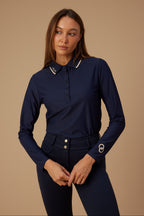 Alegra Long Sleeve Polo - Navy