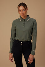 Alegra Long Sleeve Polo - Clover