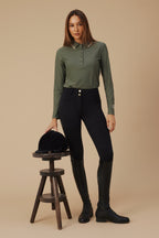 Alegra Long Sleeve Polo - Clover