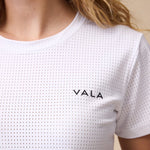 Mesh Tee in White - Logo Details