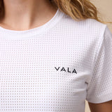 Mesh Tee in White - Logo Details