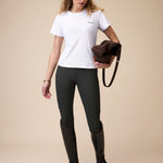 Mesh Tee in White - Front Details