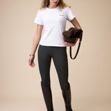 Mesh Tee in White - Front Details