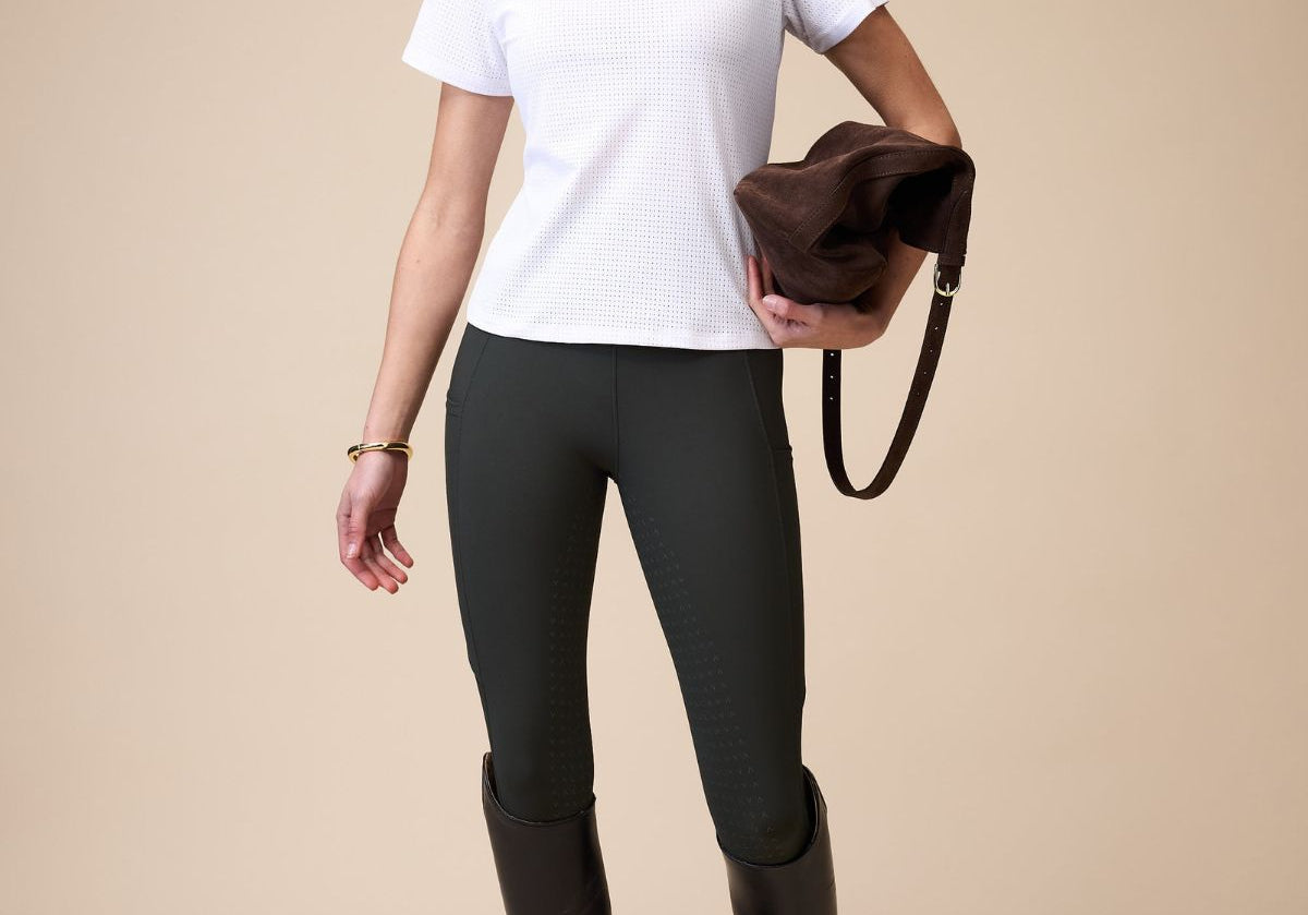 Mesh Tee in White - Front Details
