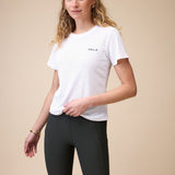 Mesh Tee in White - Closeup
